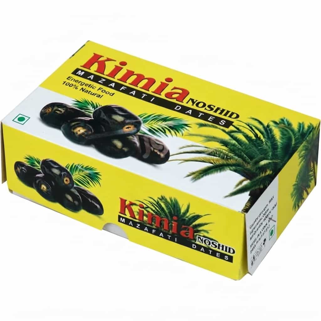 خرما مضافتی کیمیا با رنگ تیره و بافت لطیف